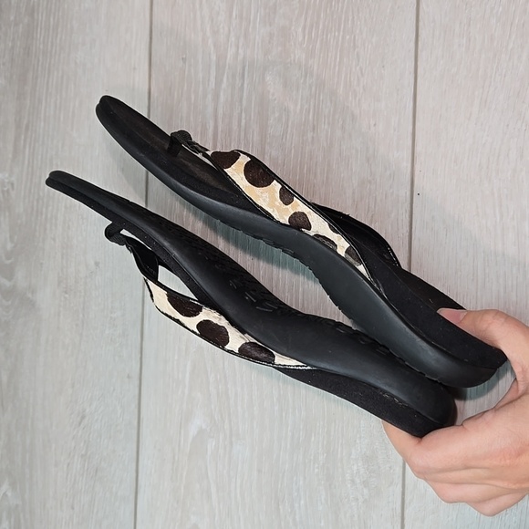 Vionic Women Selena w Orthaheel Thong Leather Hair Sandals Slide shoes sz 8 - Picture 7 of 9